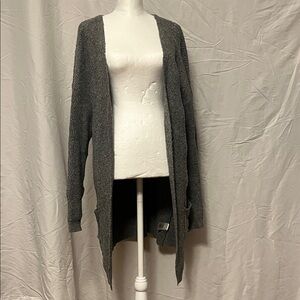 Pink Rose Heather Gray Open Cardigan